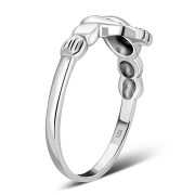 Small Celtic Claddagh Silver Ring 925 Sterling Silver, rp406