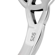 Plain Celtic and Trinity Knots Silver Ring, rp543