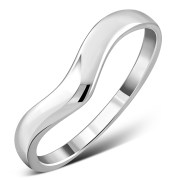 Simple Design Plain Sterling Silver Band Ring, rp649