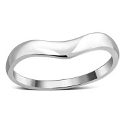 Simple Design Plain Sterling Silver Band Ring, rp649