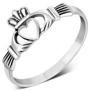 Celtic Claddagh Sterling Silver Ring, rp669