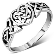 Celtic Trinity Heart Ring Sterling Silver, rp689