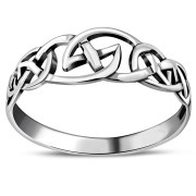 Celtic Silver Ring, 925 Sterling Silver, rp721