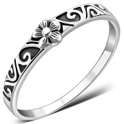 Plain Ethnic Flower Band ring, rp750