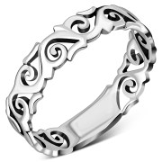 Sterling Silver Waves Ring, rp754