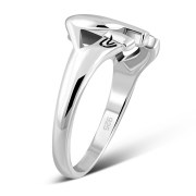 Elephant Plain Silver Ring, rp764