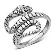Plain Silver Snake Ring, rp767