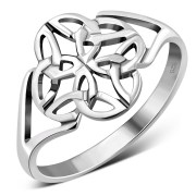 Light Sterling Silver Celtic Trinity Knot Ring, rp777