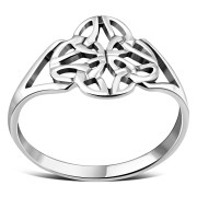 Light Sterling Silver Celtic Trinity Knot Ring, rp777