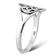 Light Sterling Silver Celtic Trinity Knot Ring, rp777