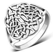 Large Light Plain Celtic Silver Ring, rp778