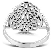 Large Light Plain Celtic Silver Ring, rp778
