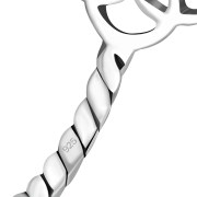 Twisted Band Plain Celtic Knot Silver Ring, rp782