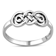 Plain Celtic Knot Delicate Silver Ring, rp785