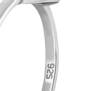 Delicate Plain Celtic Trinity Knot Silver Ring, rp789