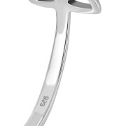 Delicate Plain Light Silver Celtic Trinity Knot Ring, rp793