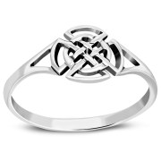 Plain Light Celtic Knot Silver Ring, rp797