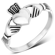 Plain Silver Celtic Claddagh Ring, rp812