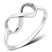 Plain Simple Knot Silver Band Ring, rp821