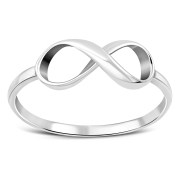 Plain Simple Knot Silver Band Ring, rp821