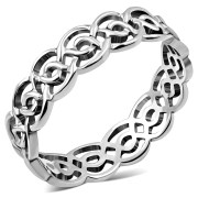 Celtic Knot Silver Band Ring, rp831