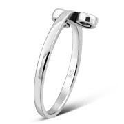 Delicate Plain Spiral Silver Ring, rp833