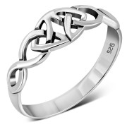 Plain Silver Trinity Knot Ring, rp835