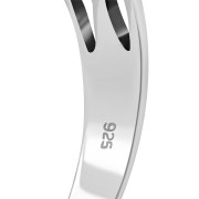 Plain Silver Waves Band Ring, rp836