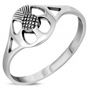 Plain Silver Thistle Ring, rp853