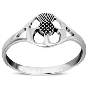 Plain Silver Thistle Ring, rp853