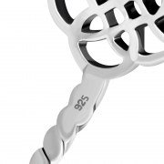  Twisted Shank Silver Celtic Ring - rp886