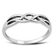 Celtic Knot Plain Silver Band Ring, rp897