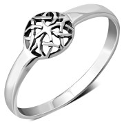 Delicate Plain Silver Celtic Knot Ring, RPK029