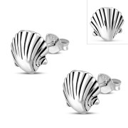 Sea Shell Sterling Silver Stud Earrings, tpes001