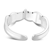 Star Tribal Knot Sterling Silver Adjustable Open Toe Ring, tptr005