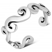 Spiral Style Silver Toe Ring, tr49