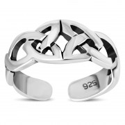 Celtic Knot Toe Ring Plain Silver TR48
