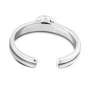 Cubic Zirconia Silver Toe Ring, trs3