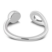 Amethyst Cubic Zirconia Silver Toe Ring, trs006