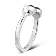 Amethyst Cubic Zirconia Silver Toe Ring, trs008