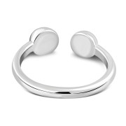 Clear Cubic Zirconia Silver Toe Ring, trs008