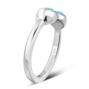 Blue Topaz Cubic Zirconia Silver Toe Ring, trs008