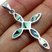 Abalone Cross Pendant, p546