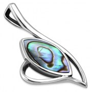 Abalone Oval Silver Pendant, p534