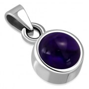 Amethyst Round Silver Pendant, p116