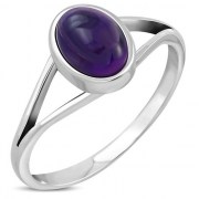 Amethyst Silver Ring, r014