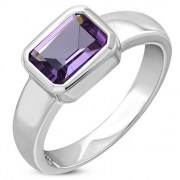Amethyst Silver Ring, r182