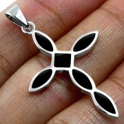 Black Onyx Cross Pendant, p546