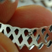 Celtic Hearts Silver Ring, rp740