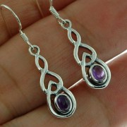 Amethyst Celtic Knot Earrings - e299